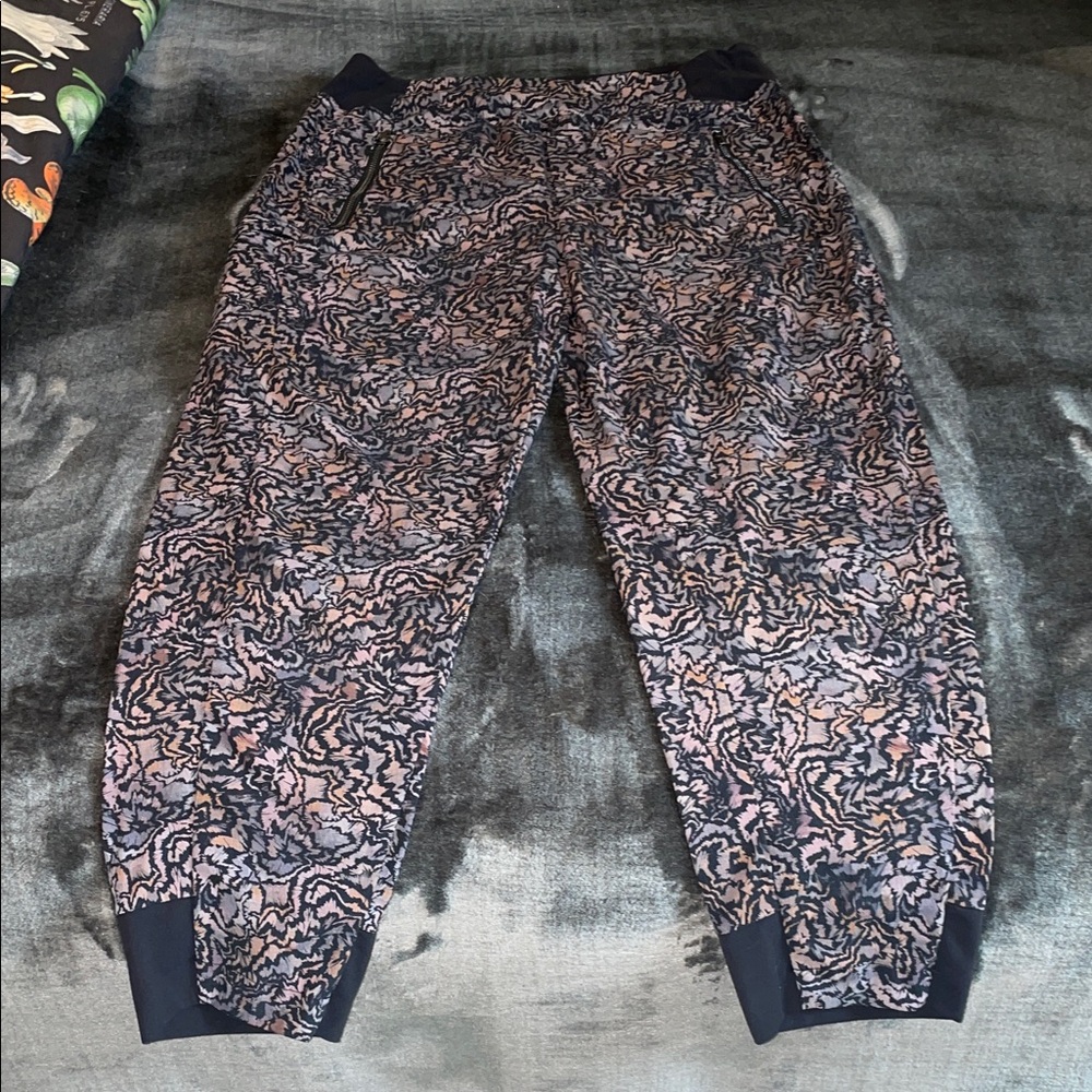 Athleta Black and Purple Jogger Pants with Shirt